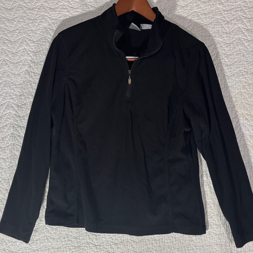 Classic Black Women's Quarter-Zip Sweatshirt
